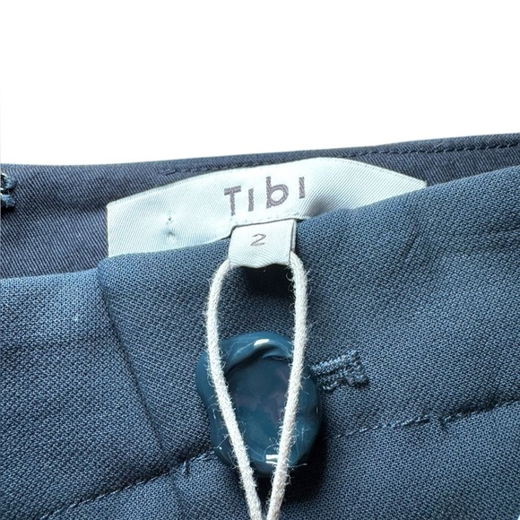 NWT Tibi Anson Stretch Tailored Pants Navy Blue‎ Sz 2 - Picture 6 of 11